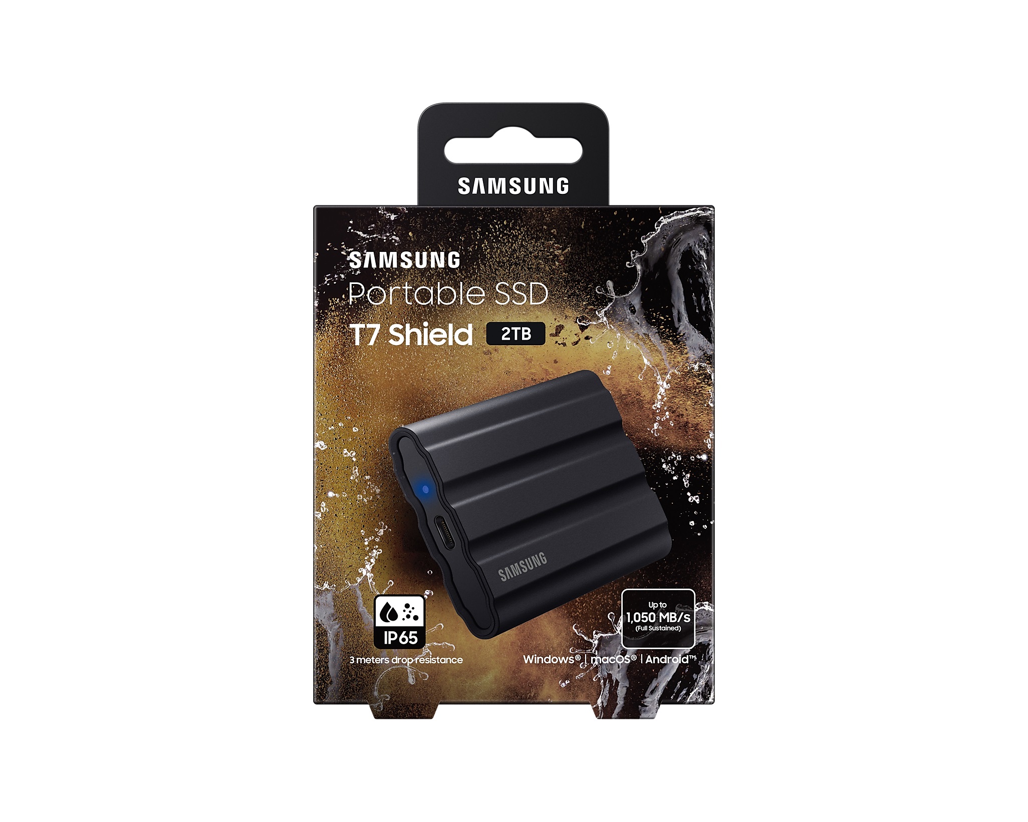 2TB Samsung Portable SSD T7 Shield MU-PE2T0S - Black