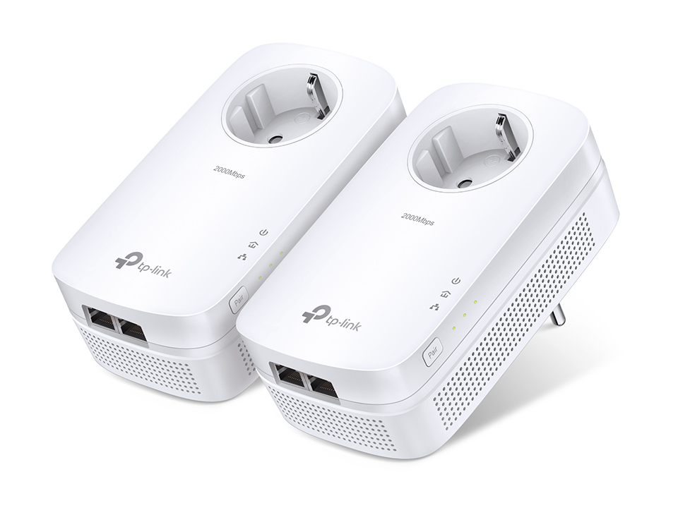 TP-LINK AV2000 2-Port Gigabit Passthrough Powerline Starter Kit (2 stuks) TL-PA9020P KIT
