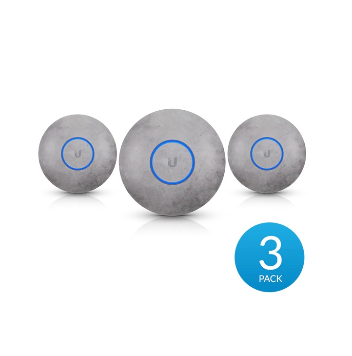 Ubiquiti UniFi U6 Lite NanoHD cover - Concrete (3-pack) nHD-cover-Concrete-3