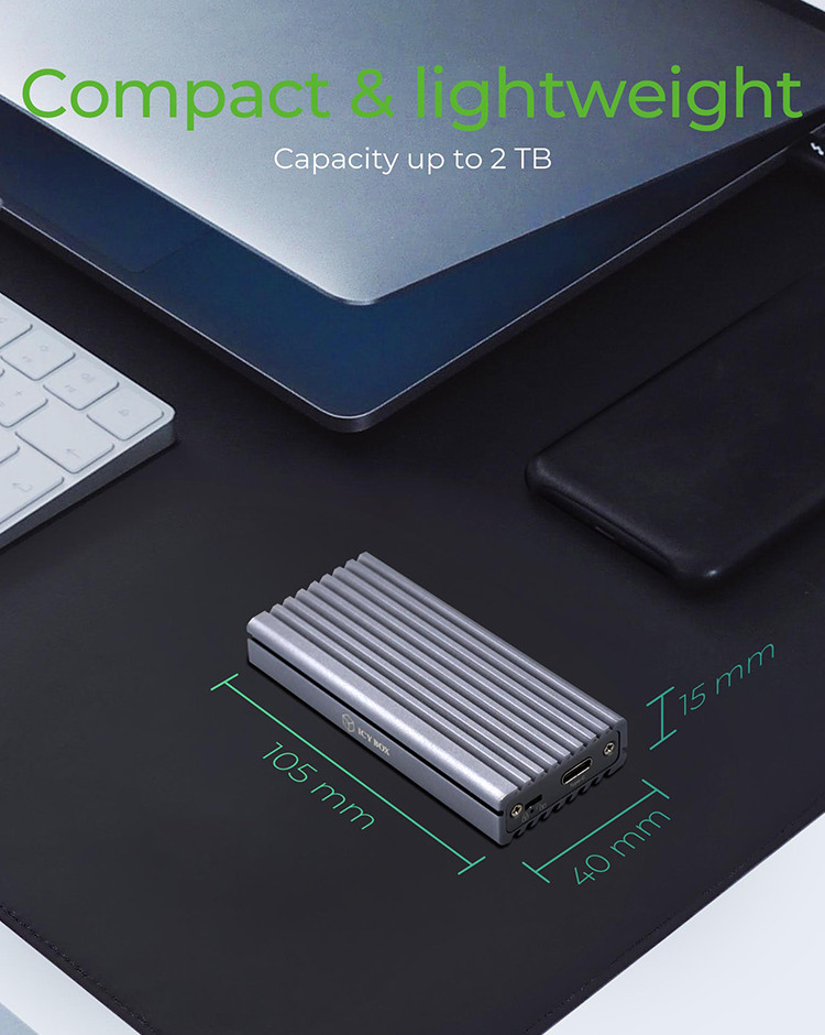 ICY BOX  Behuizing voor 1x NVMe SSD IB-1817M-C31