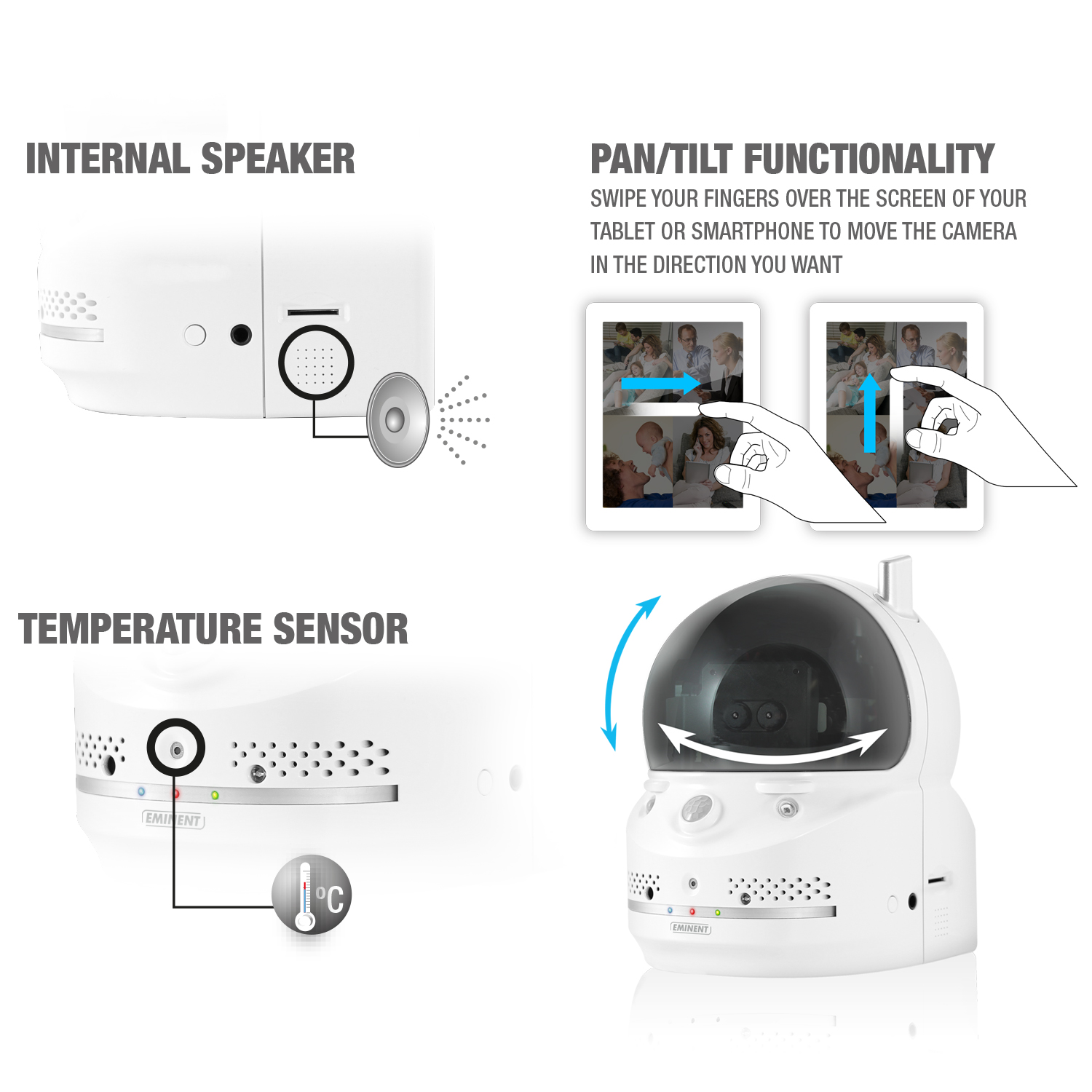 Eminent EM6270 Easy Pro View Pan/Tilt HD IP Camera