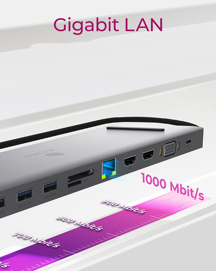 ICY BOX USB Type-C Notebook DockingStation met 3x video output IB-DK2106-C