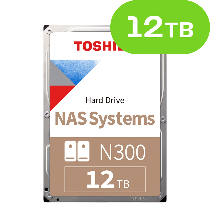 12TB Toshiba N300 NAS HDD 7200 rpm 3.5 inch HDWG51CEZSTA