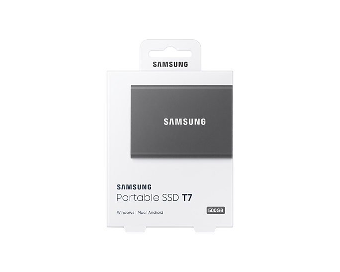 500GB Samsung Portable SSD T7 MU-PC500T/WW - Gray
