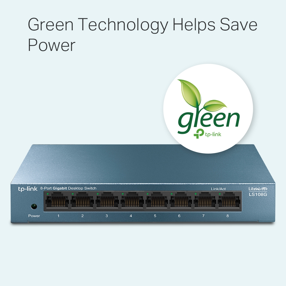 TP-LINK LiteWave 8-Port Gigabit Desktop Switch LS108G