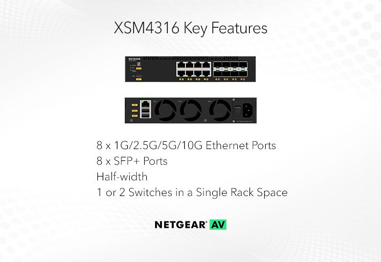 Netgear L3 8x10GBase-T + 8x10G SFP+ managed switch M4350-8X8F XSM4316-100NES