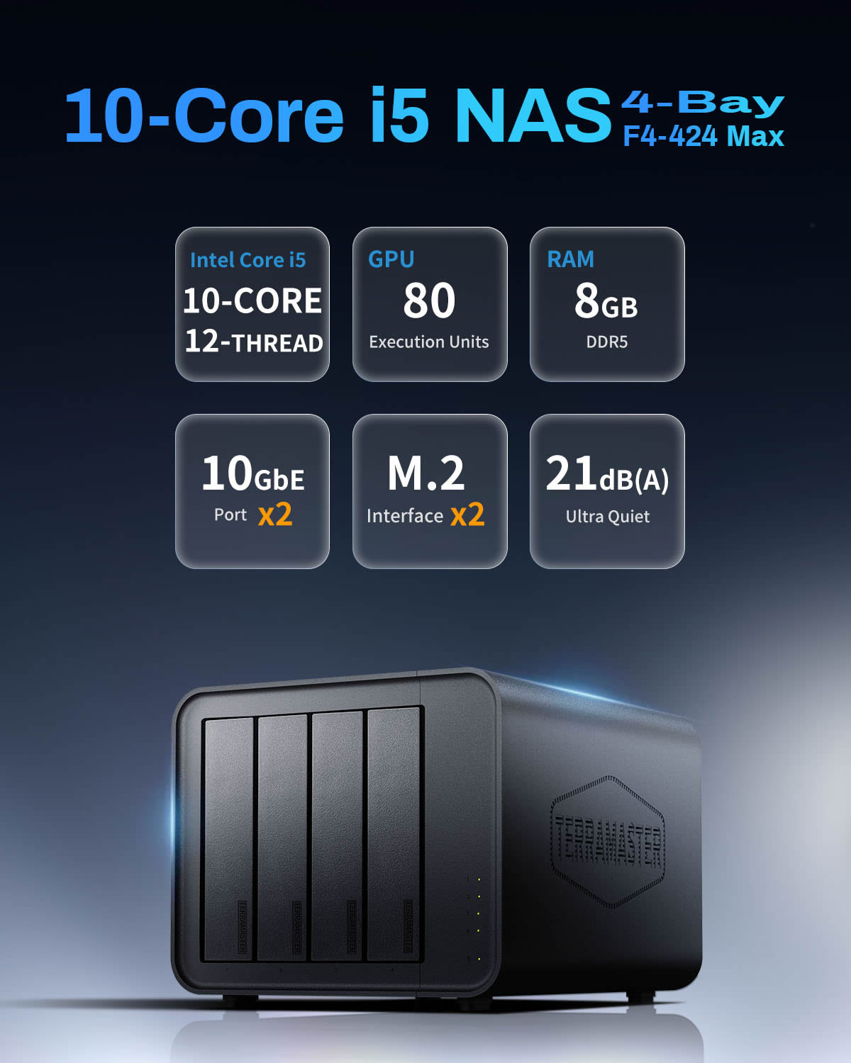 TerraMaster F4-424 Max SMB NAS 4-Bay 