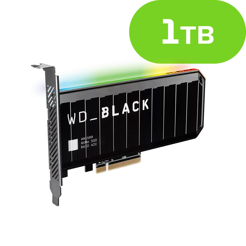 1TB WD BLACK G2 AN1500 NVMe PCI-e SSD  WDS100T1X0L