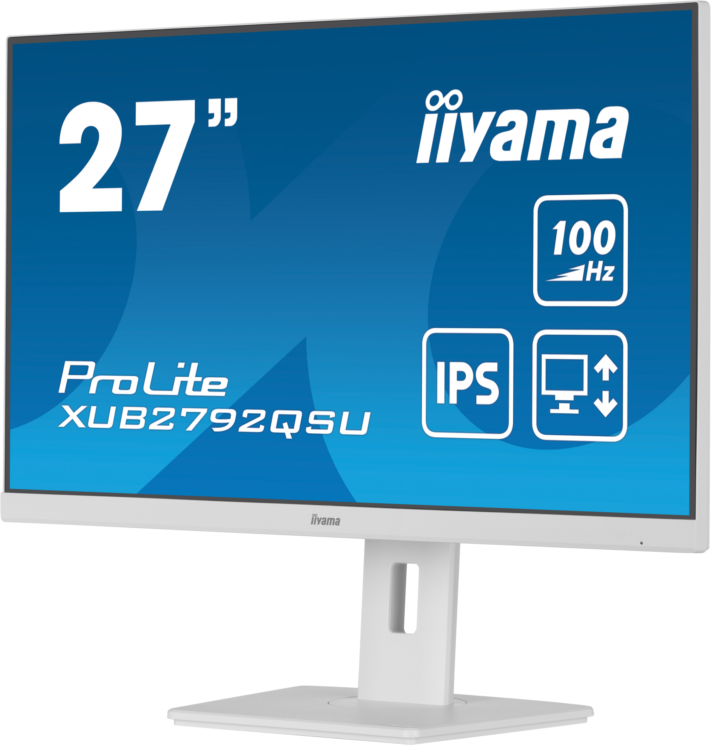 iiyama ProLite XUB2792QSU-W6 27” WQHD IPS met USB-hub wit monitor