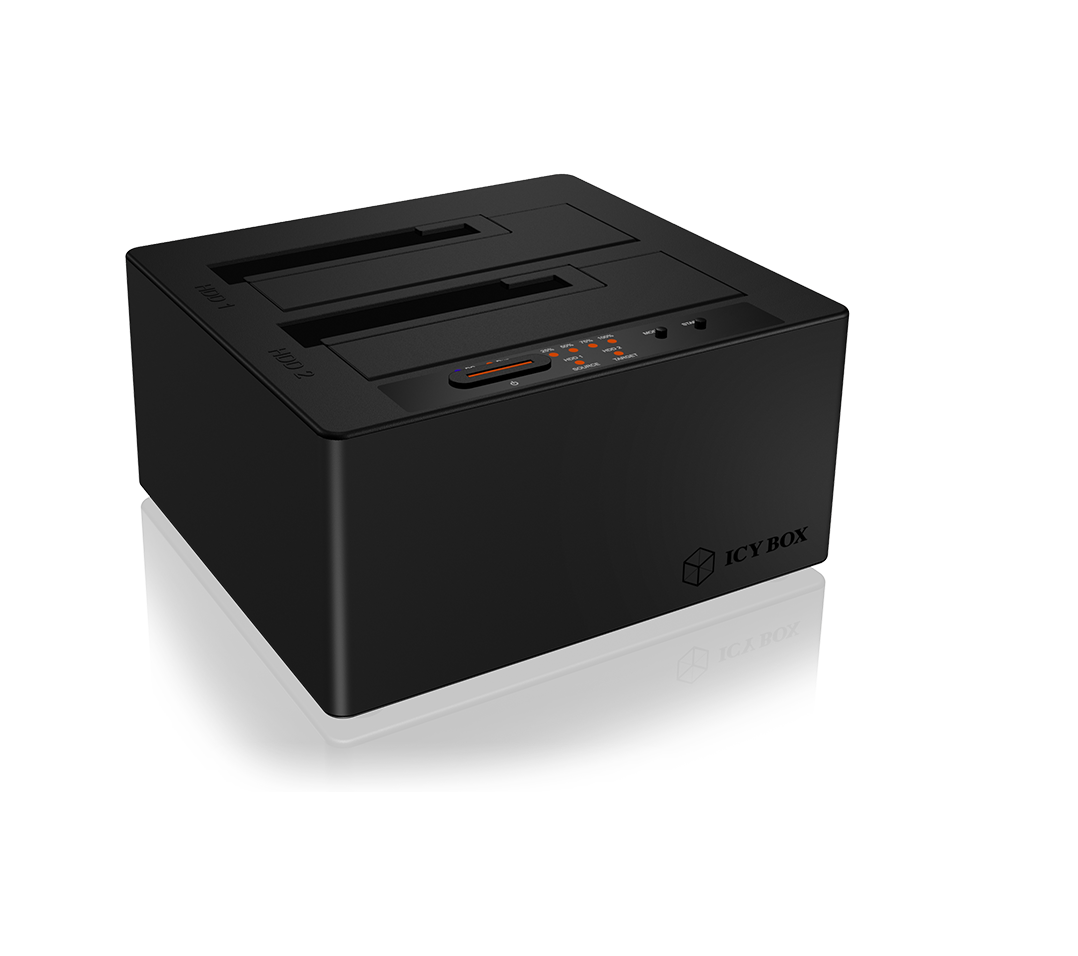 ICY BOX 2bay docking- en clone station IB-121CL-C31