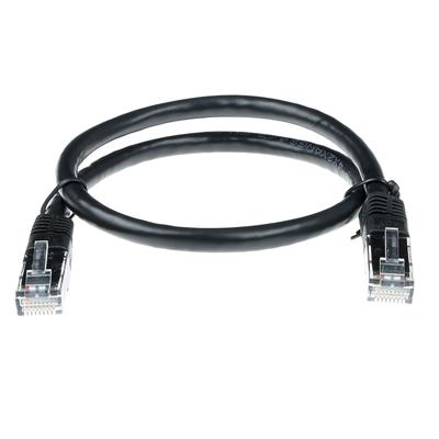 ACT U/UTP 1 meter U/UTP CAT5E patchkabel met RJ45 connectoren zwart